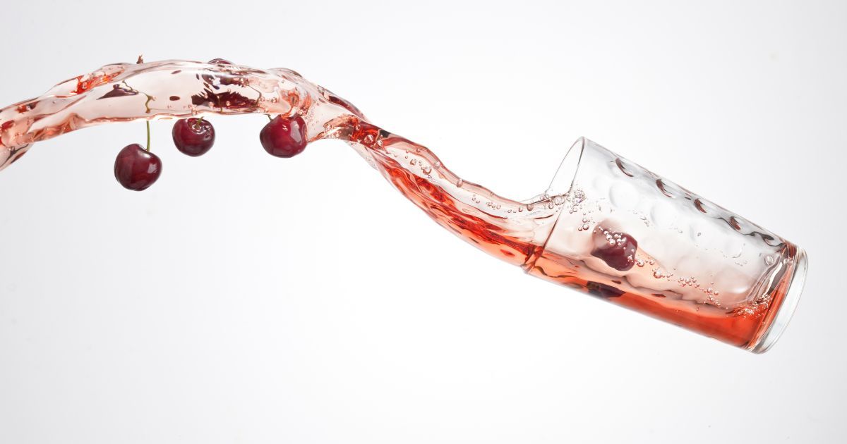 glass of cherry juice