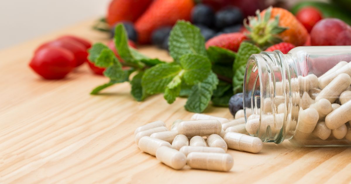 bottle of supplements