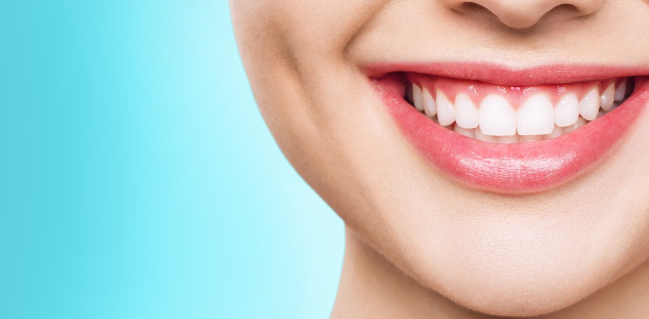 close up of white smile