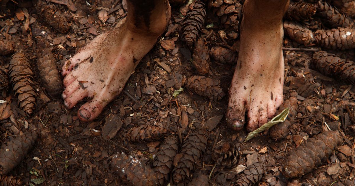 bare feet on ground