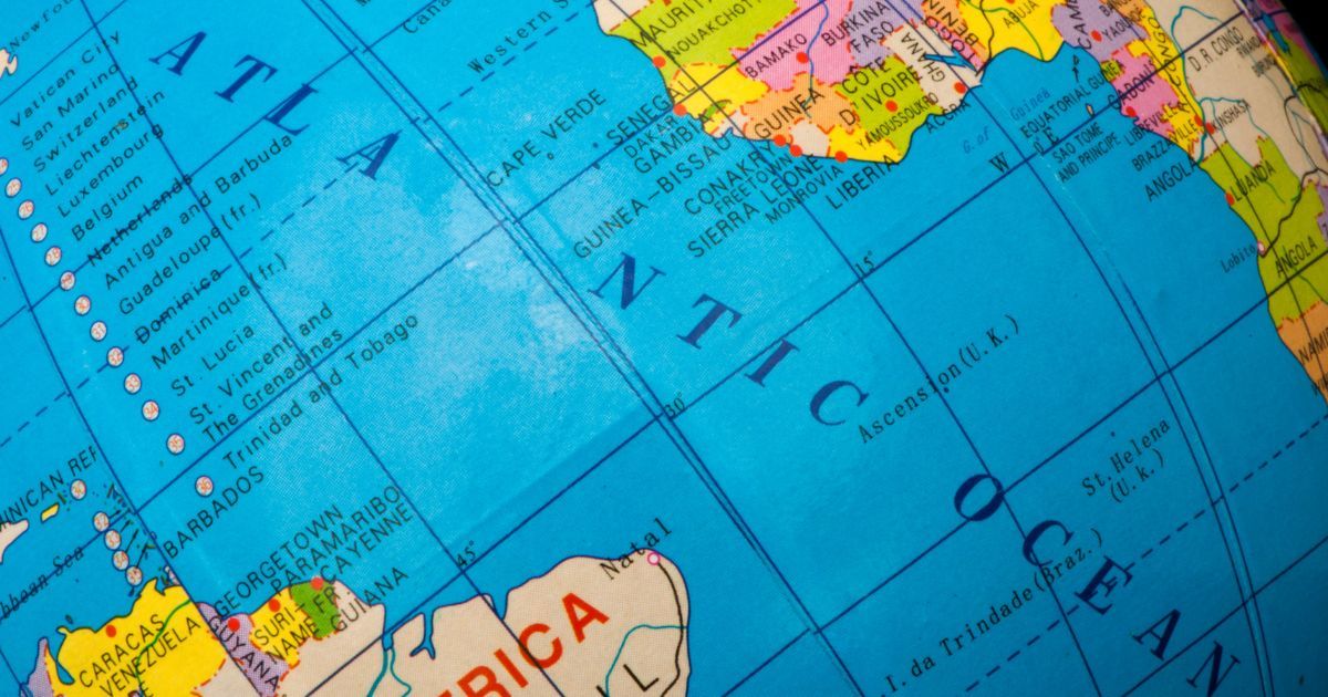 map of atlantic ocean