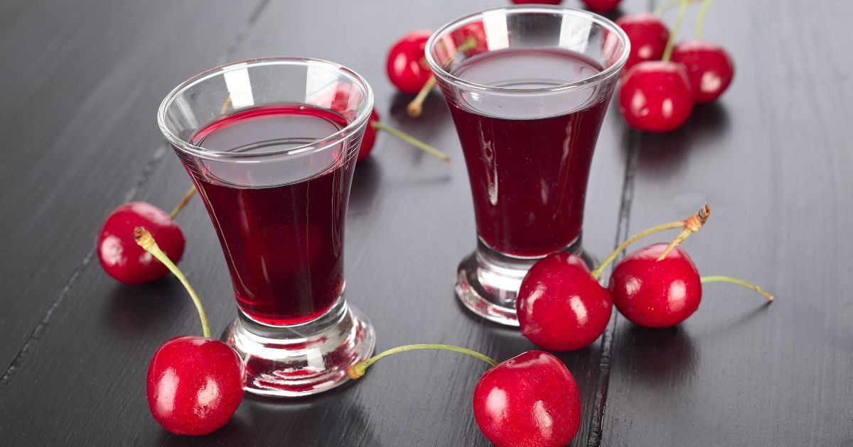 Two glasses of tart cherry juice