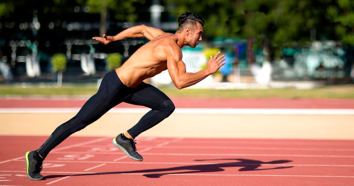 man sprinting