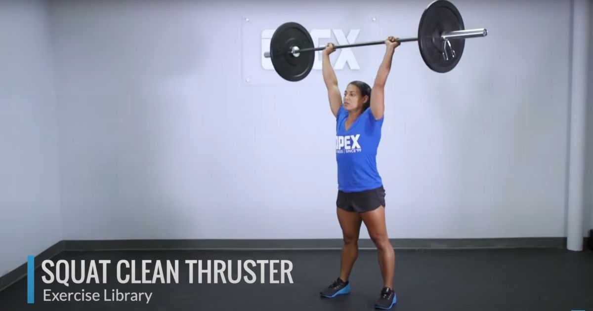 woman in overhead position of cluster