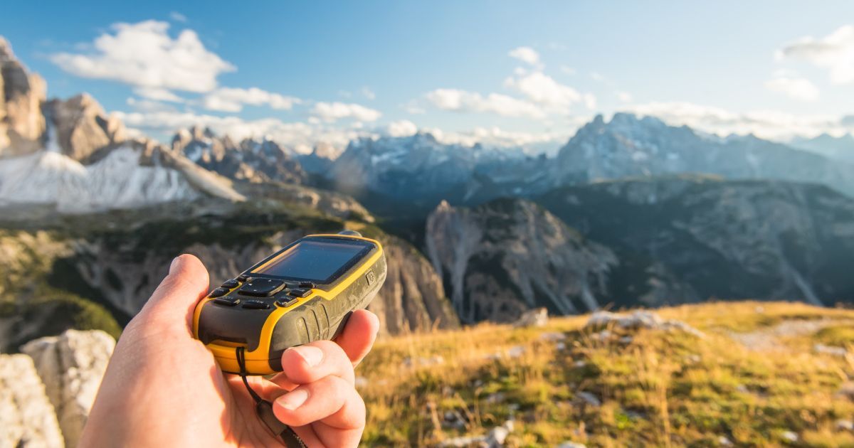GPS device in hand