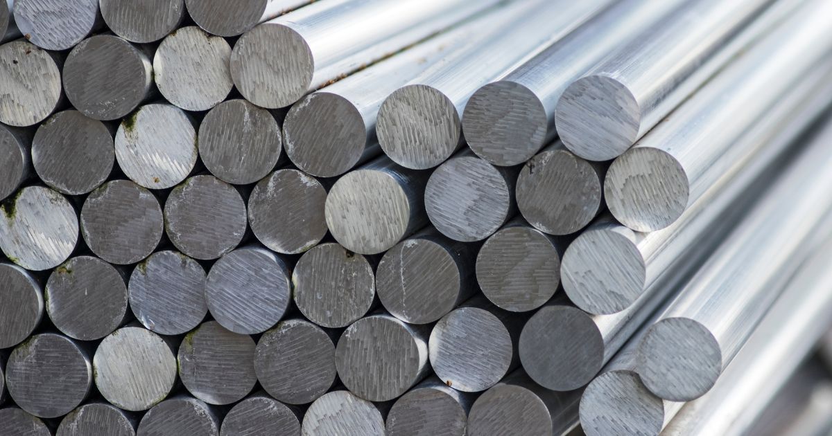 stack of aluminum bars