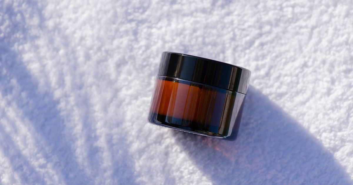 amber glass jar