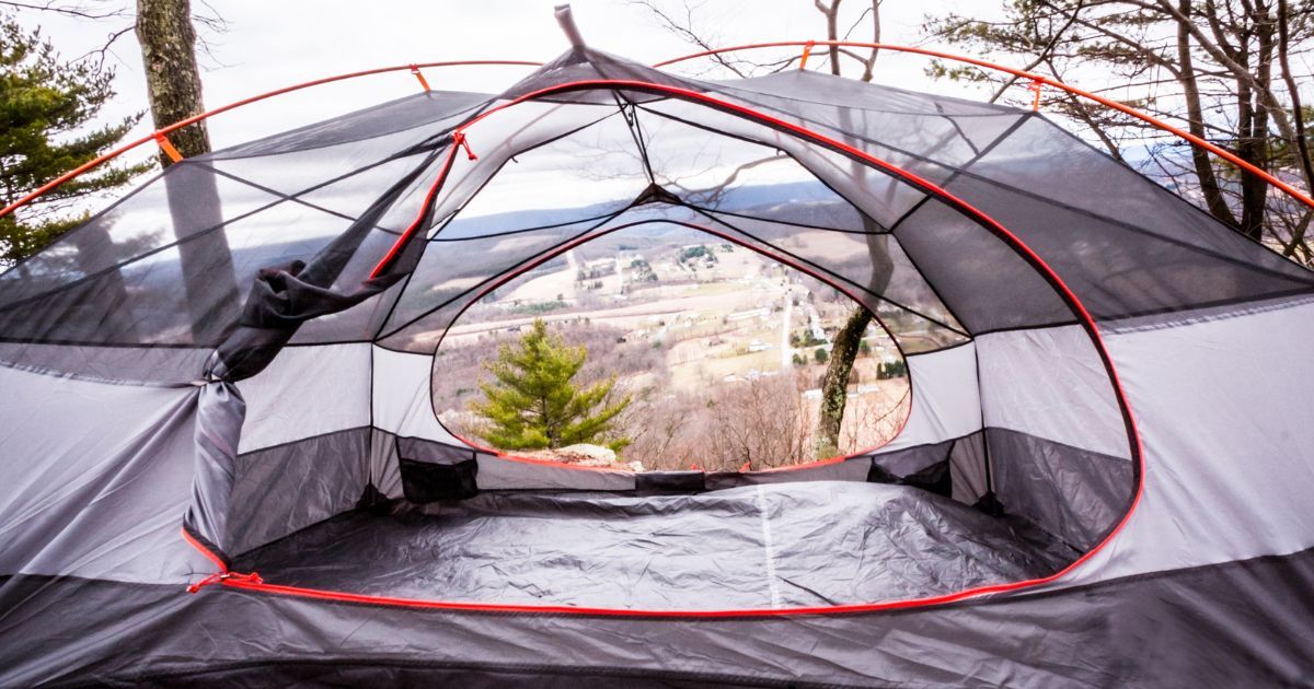 inside view of tent
