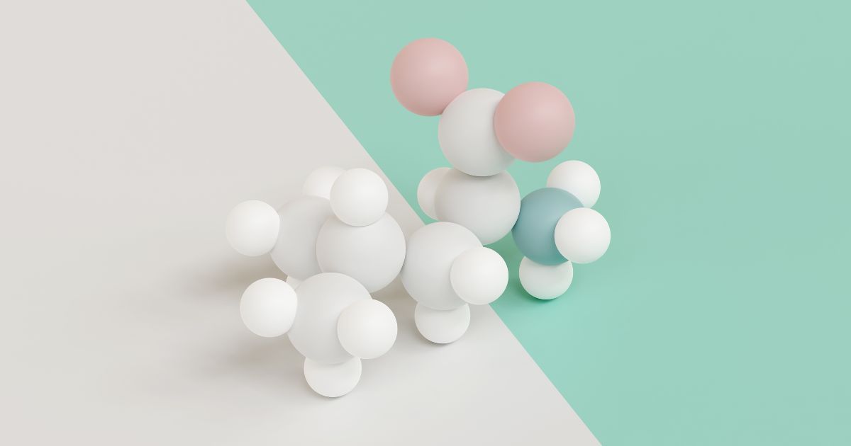 3d rendering of leucine amino acid