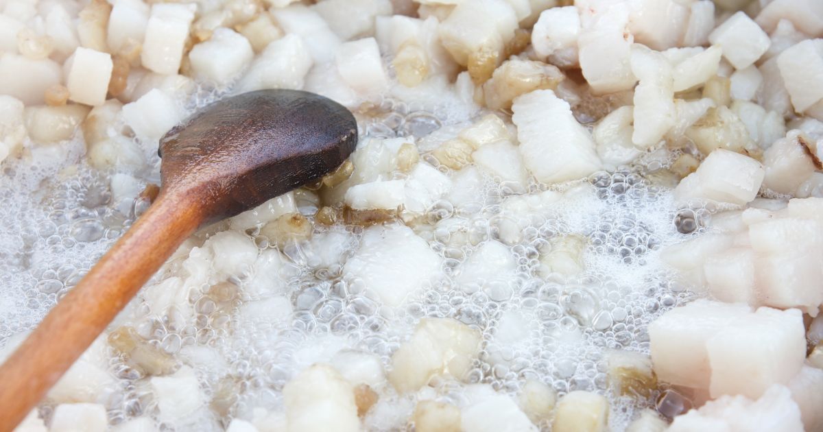 closeup rendering animal fat