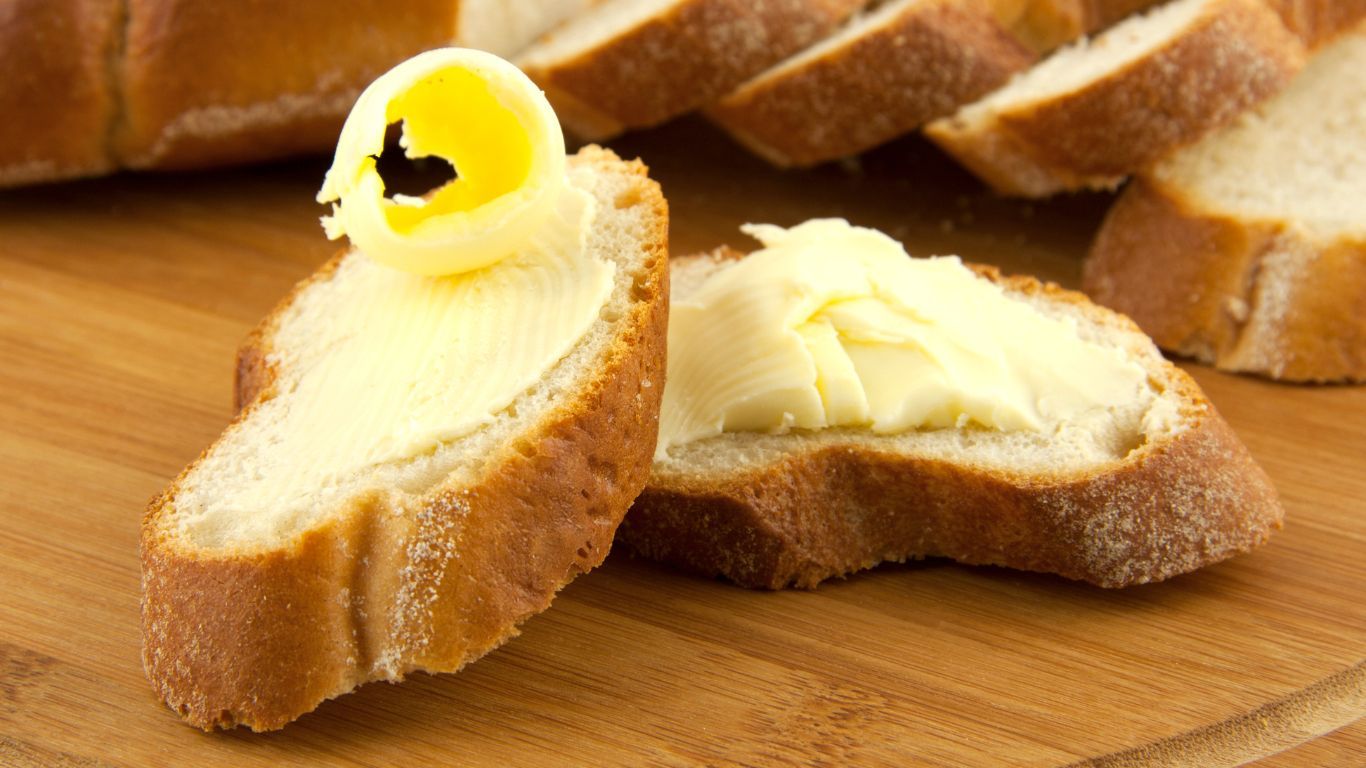 butter on bread