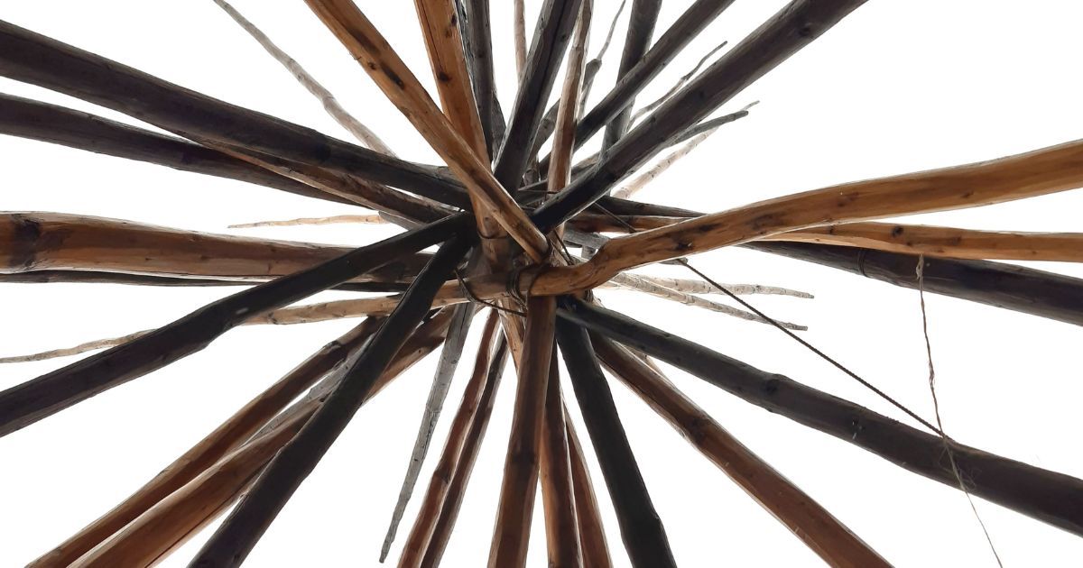 interior poles in teepee