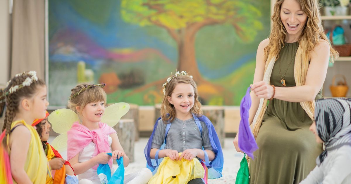 waldorf kids pretend playing