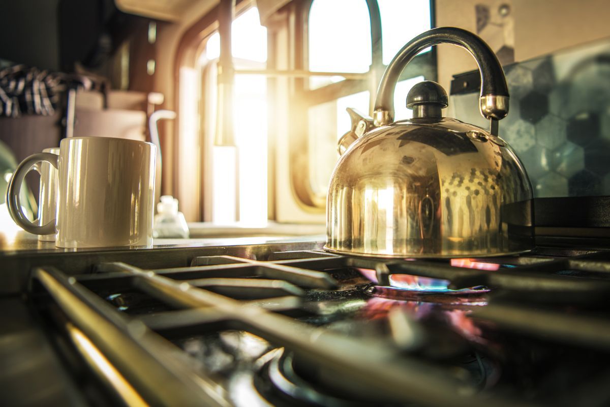 interior stove of camper