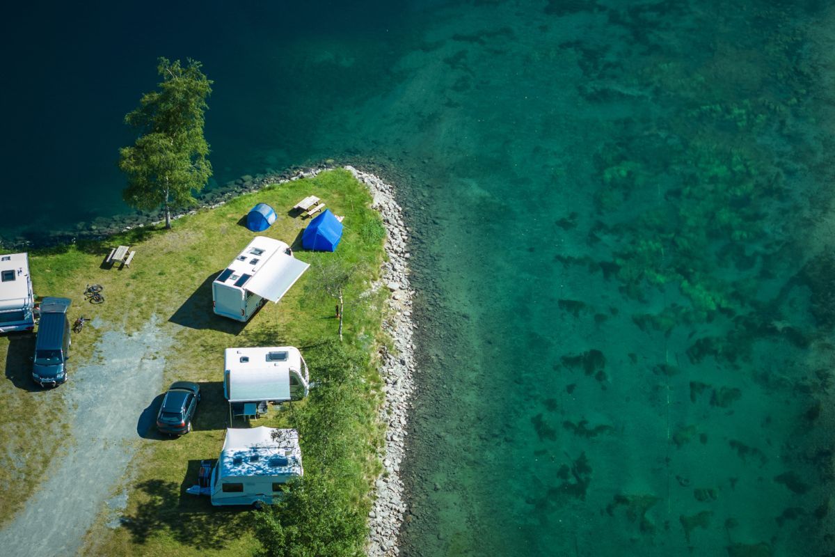 campground by lake