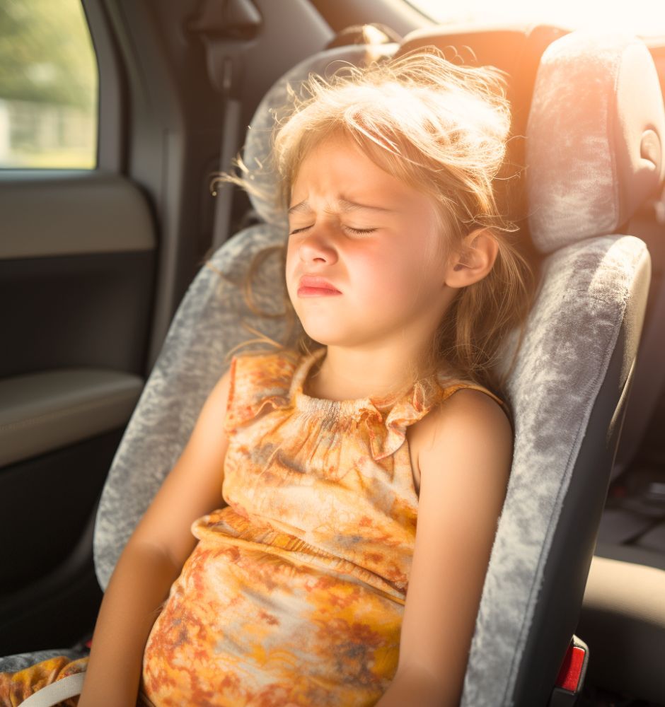uncomfortable child in car seat