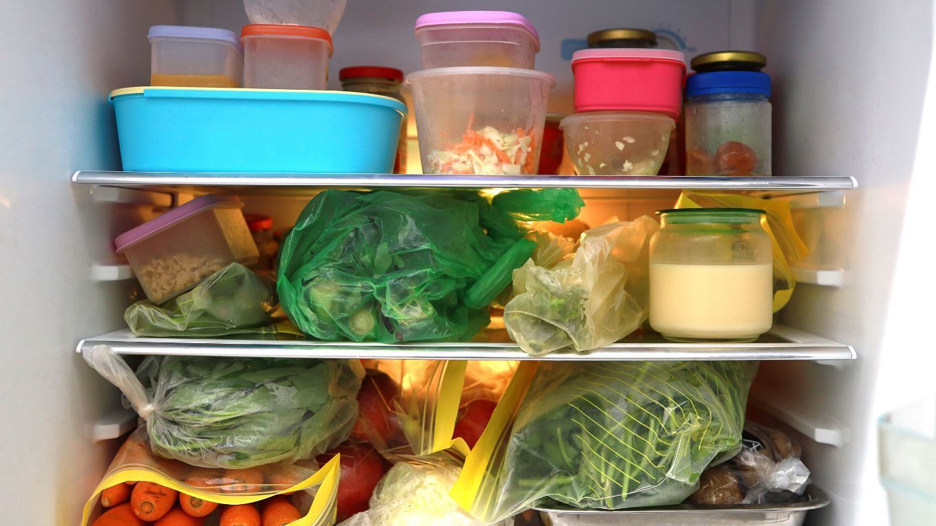 inside a refrigerator