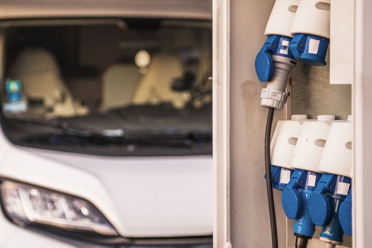close up of different rv plugs