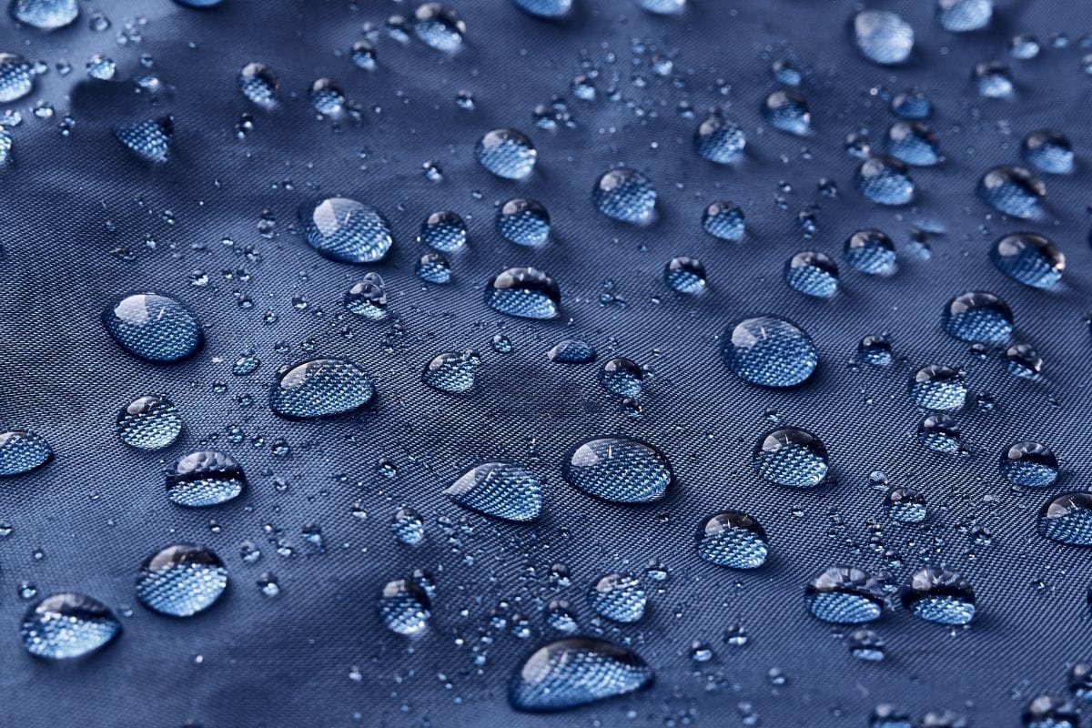 close up fabris with water on it